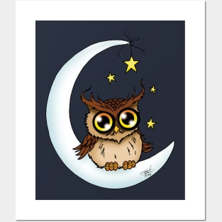 Owl on the Moon Posters and Art